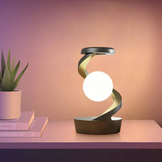 Rotating Moon Lamp With Wireless Phone Charging Sensor